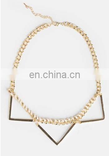 Bib and foral orange pendant with transperament crystal bib necklace jewelry