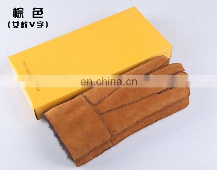 Factory wholesale 100% real sheepskin fur gloves