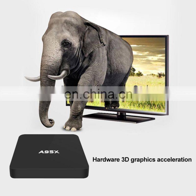 high quality black small wifi 2.4G quad core HD 4k Android 6.0 Smart TV Box