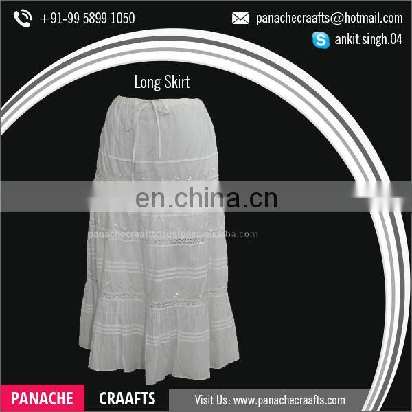 2017 Latest Design High Waist Beautiful Long Skirt