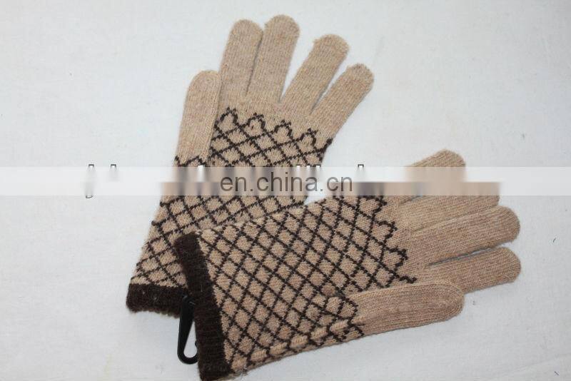 wool glove (JDG-S5C#) hijab fabric#) knit glove