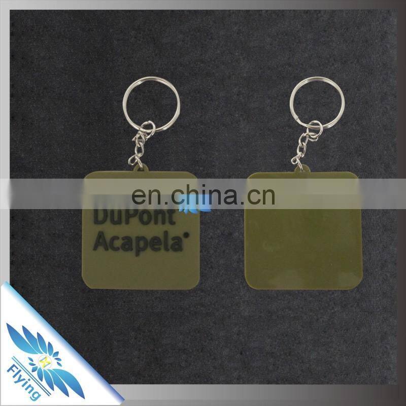 cheap and premium quality embossed logo pvc keychain/ silicone keychain