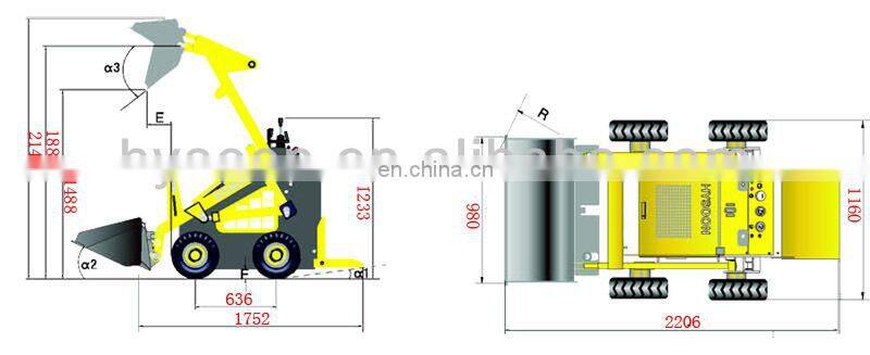 mini walk behind skid steer loader cheap mini loader for sale
