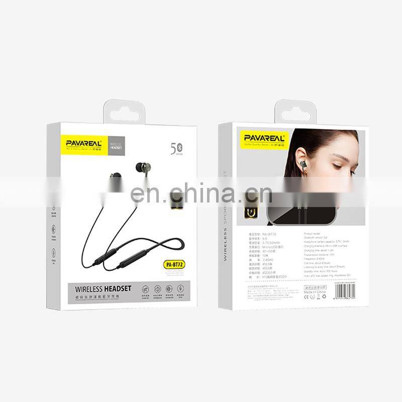 PA-BT72 Factory direct sports stereo hanging neck Bluetooth headset