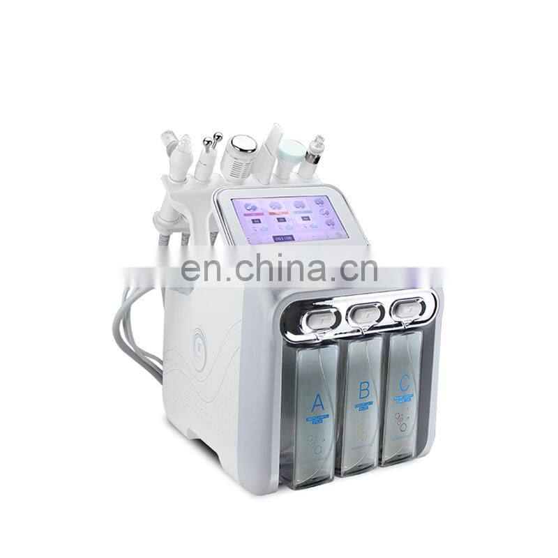 2018  H2O2 6 in 1 deep clear hydrodermabrasion aqua facial oxygen jet peeling machine