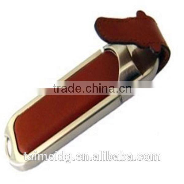 OEM logo promotional leather usb