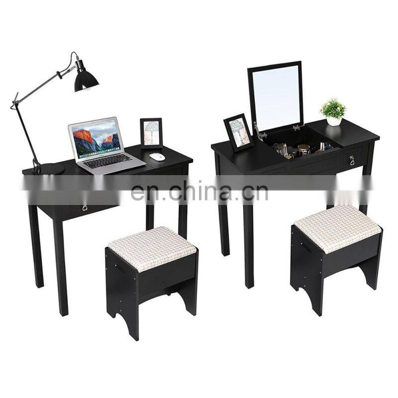 living room wood corner dressing table