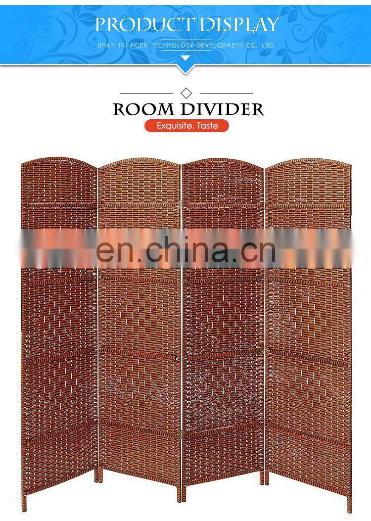 woven paper screen room divider brown folding screens freestanding
