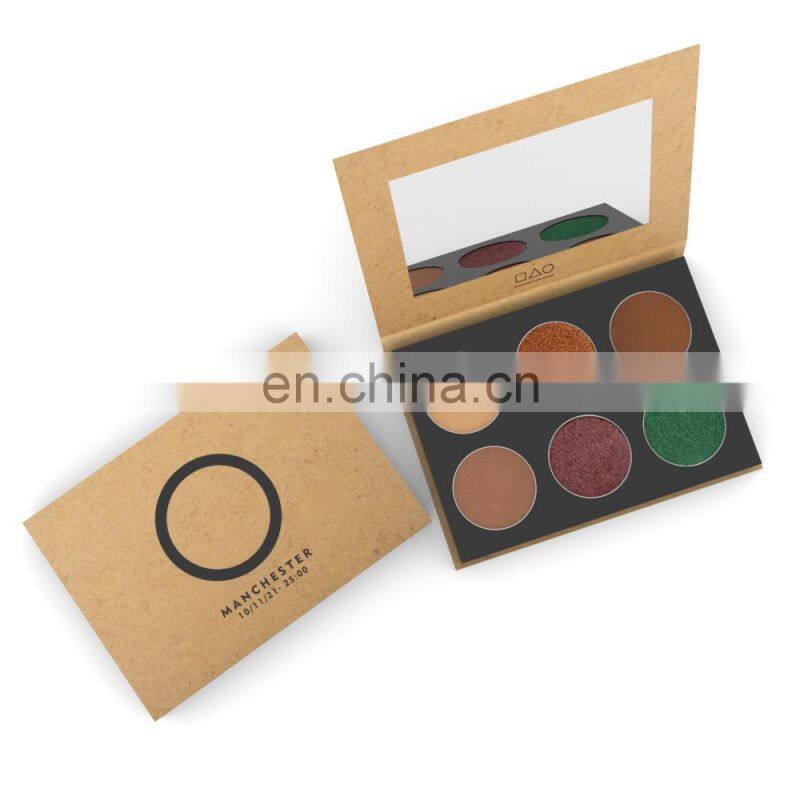 Odm Squid Game Private Label Cardboard Kraft Makeup Cosmetic Palette Paper Packaging Eyeshadow Empty Case