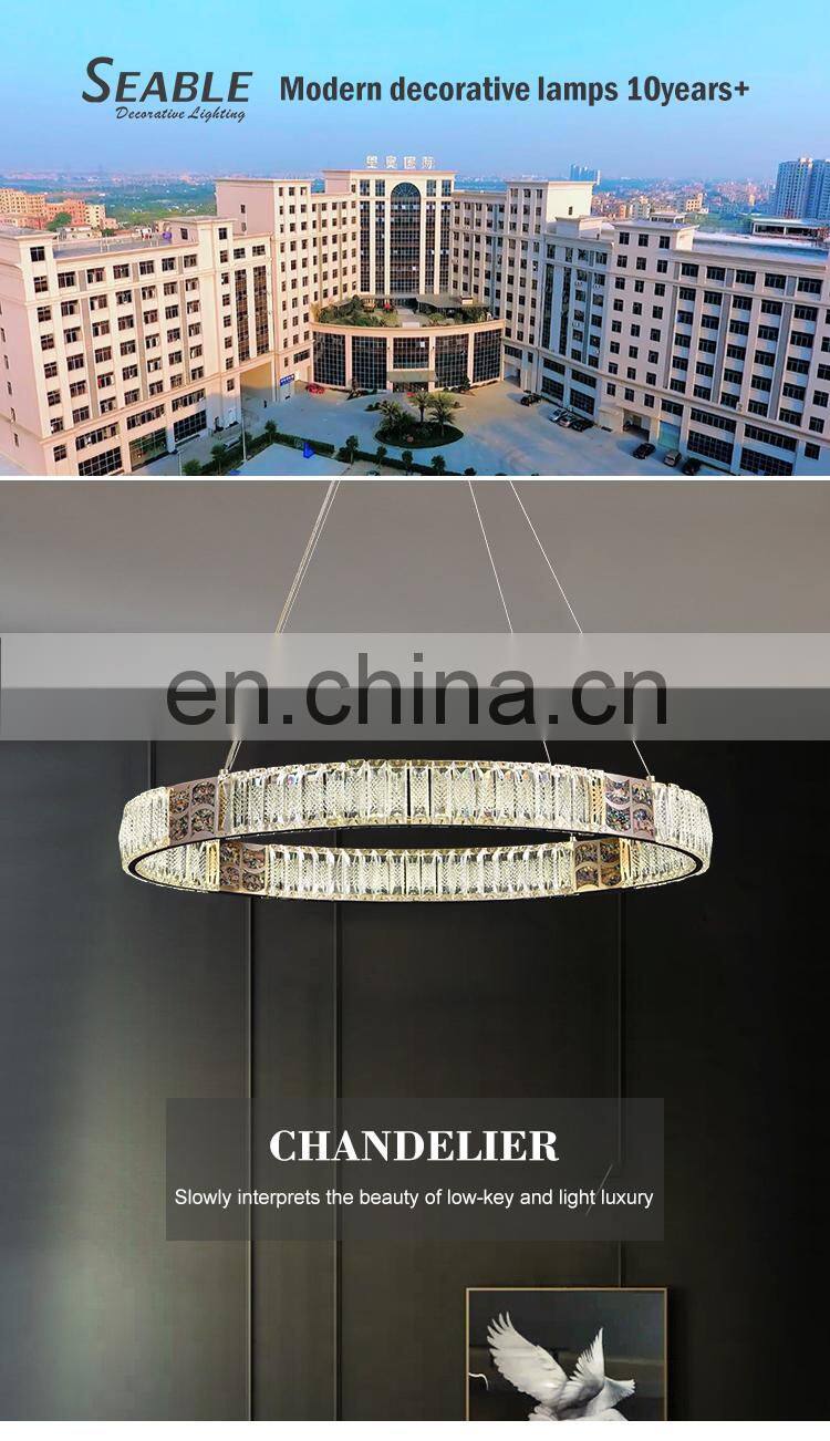Luxury Style Indoor Decoration Living Room Dining Room LED Crystal Pendant Lamp