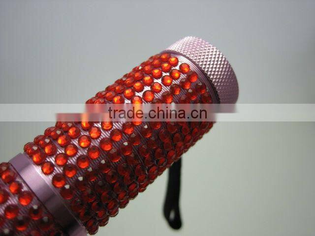 Cheapest promotion 9 led aluminum body flashlight in Ningbo
