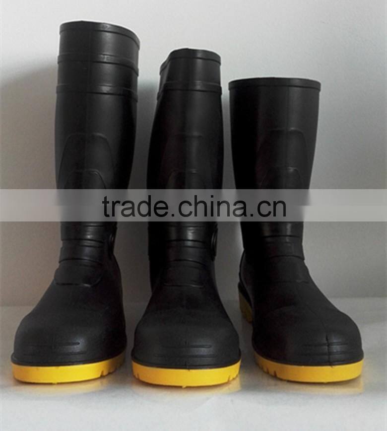 2016 fashion men safety boots ,pvc rain boots for mining working boots