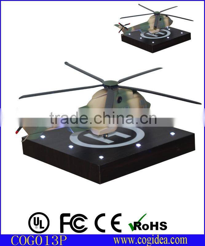 Floating and auto-rotating helix helicopter model for gift Souvenir and advertising