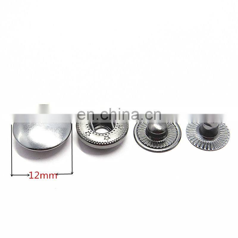 Custom 12mm Metal Spring Snap Clip Button