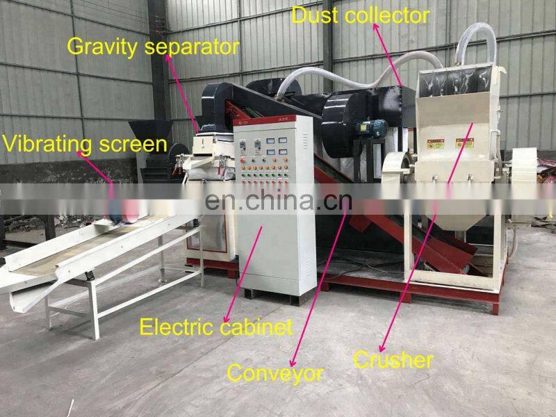 High efficiency waste copper wire crusher cable wire granulator for sale