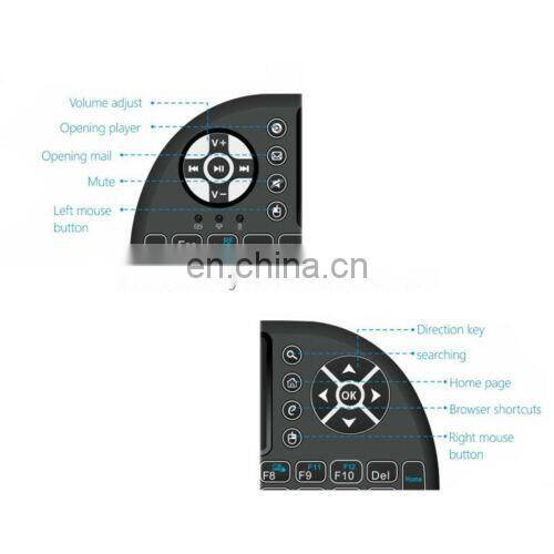 2020 Hot selling Backlight 2.4GHz i8 mini Wireless Keyboard Touch Pad i8 air fly mouse Backlit Keyboard for android tv box