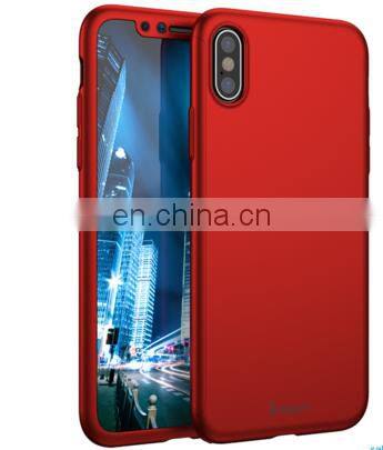 Newest ipaky 360 Case Full Body Protective with tempered Glass Phone Case for iPhone 8