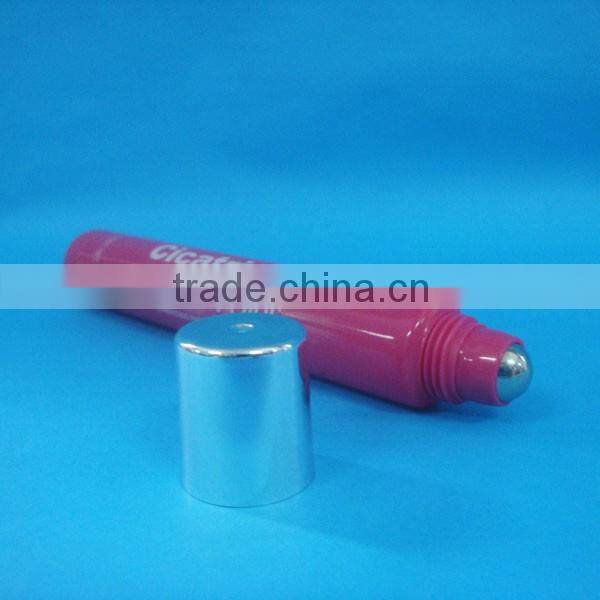 Special pp plastic soft tube/eye cream bottle with uv screw cap /cosmetic soft tube with roller unit