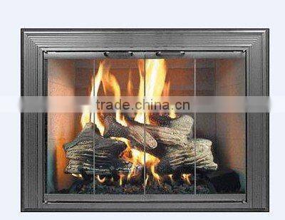 hot offer borosilicate fireplace glass door