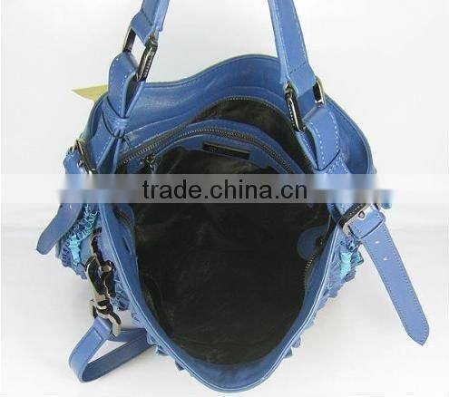 blue beautiful popular pu lady handbag