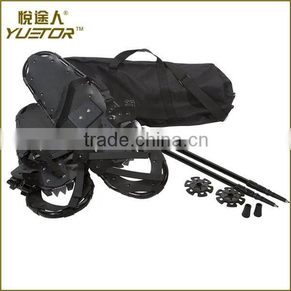 NEW and IMPROVED 2016 Model YUETOR All Terrain Adult Snowshoes with Poles and Carry Bag