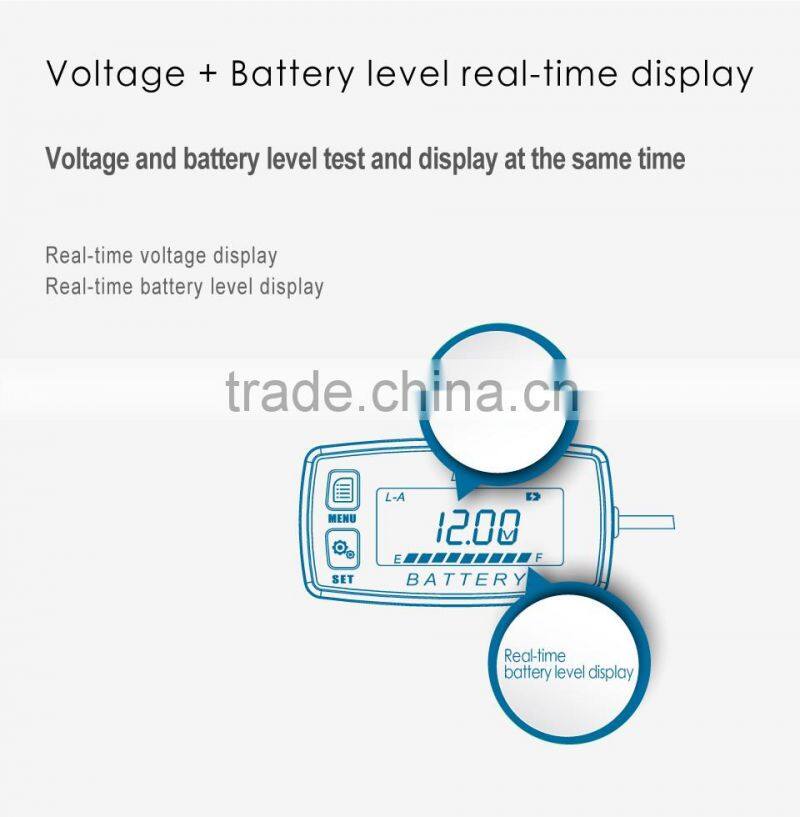 Led backlight battery charge indicator voltage tester voltmeter for Motorcycle ATV Tractor MARINE boat car