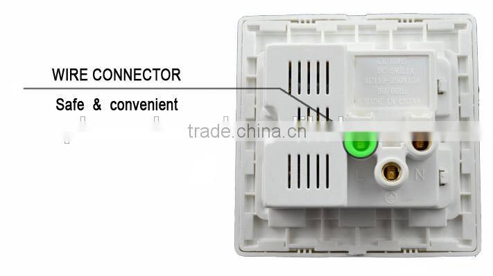 hot selling stainless steel material 5 pin plug socket with dual usb output