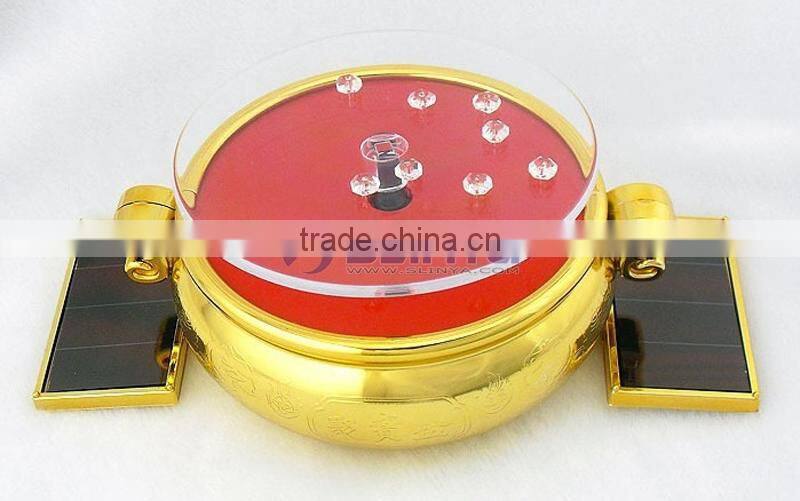 90mm DIA Round Luxury Jewelry Necklace Exhibition Solar Show Stand Platform