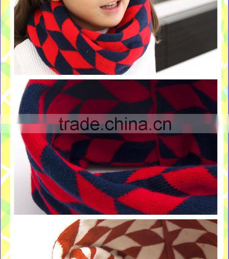 Wholesale 2014 Winter New Rhombus Design Unisex Boys Girls Winter Scarf