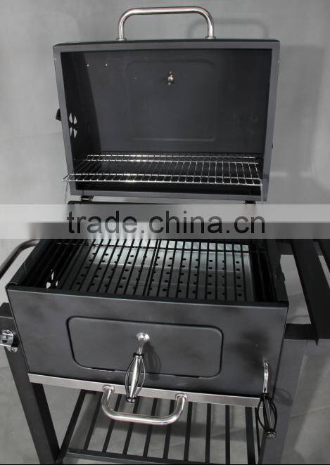 Oversize Big Adjustable Height Charcoal BBQ Grill Patio Barbecue Grill