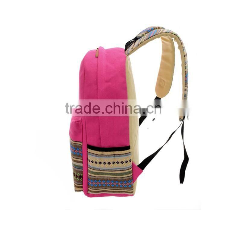 New Design High Middle Class Student Teens Canvas School Bag