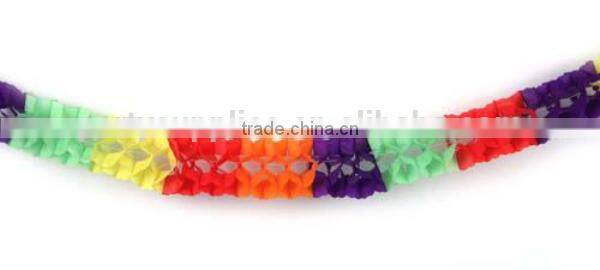 2015 the newest est and cheapest party decoration PAPER GARLAND multiful design pull paper flower for wedding