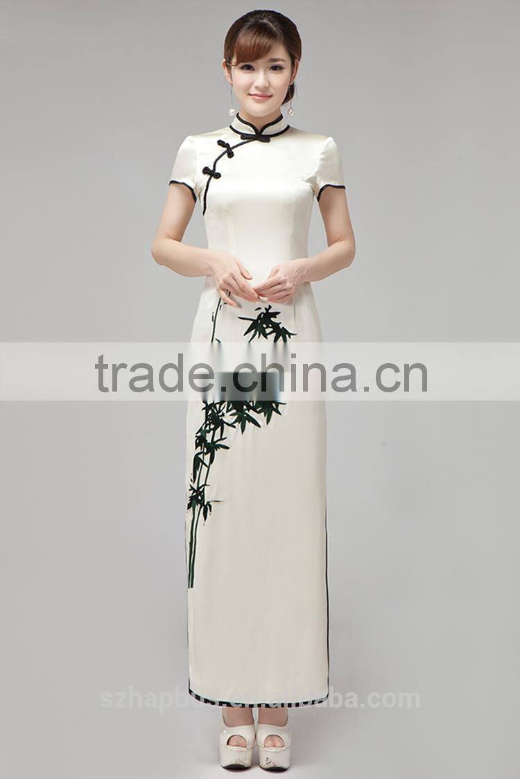 Sanjing famous fashion embroidered dress handmade in china