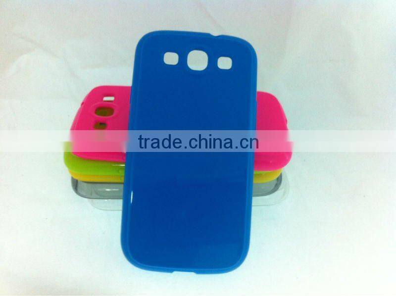 Promot goods stock goods TPU case for Samsung galaxy s3 i9300 Jelly case