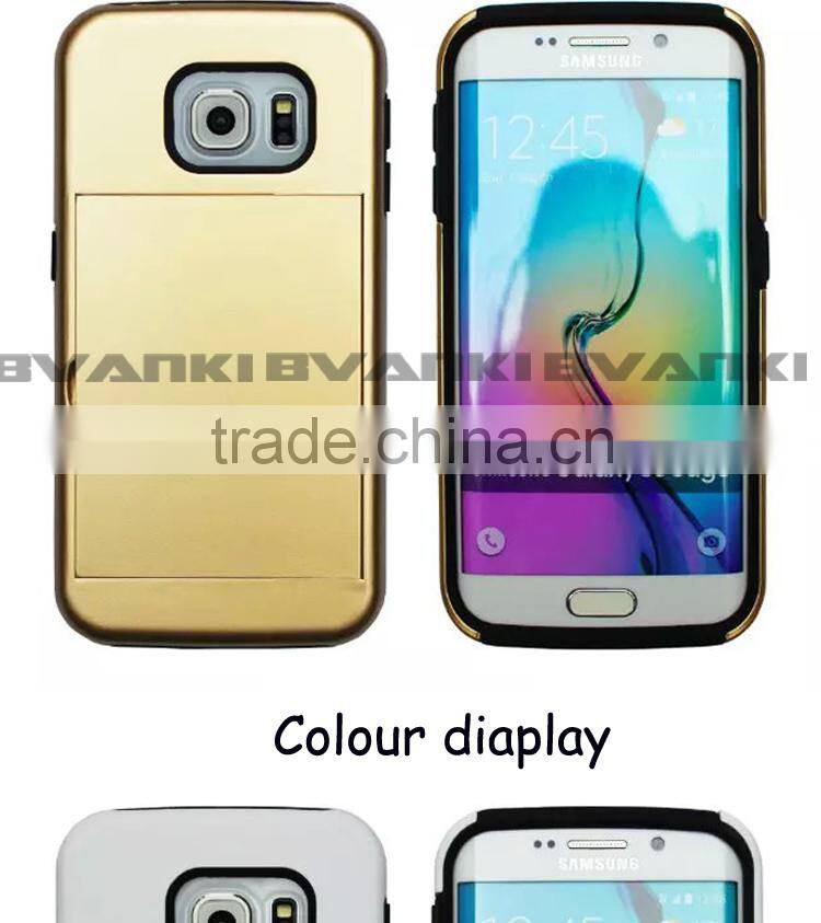 multifunction Card Holder Stand Phone Case for samsung galaxy s6 edge case 2015 High Quality smart flip cover case for Samsung