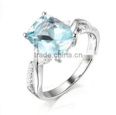 Unique Design water drop white gold Ring