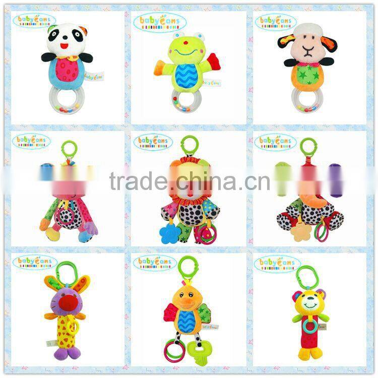 lovely baby rattle baby infant teether baby plush rattle toy