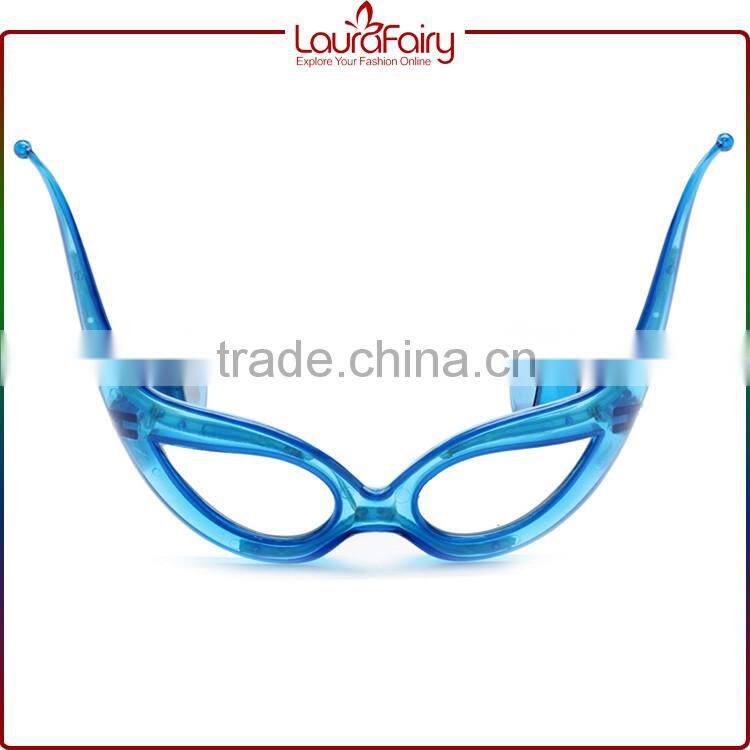 Laura Fairy Chinese Factory Cheap Blue LED Funky Party Eye Glasses Wholesale