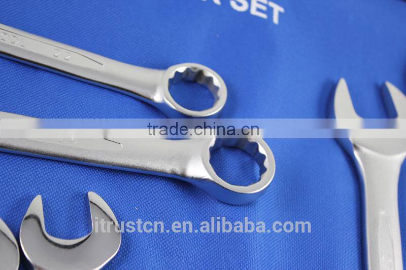 12 pcs spanner tools set Combination wrench with Canvas bag GS KING TOOLS