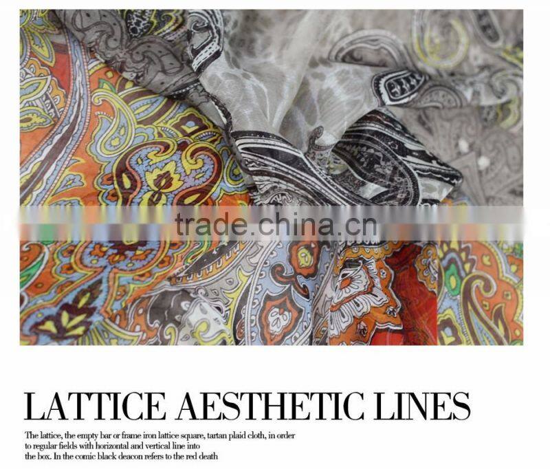 printed french silk chiffon fabric prices