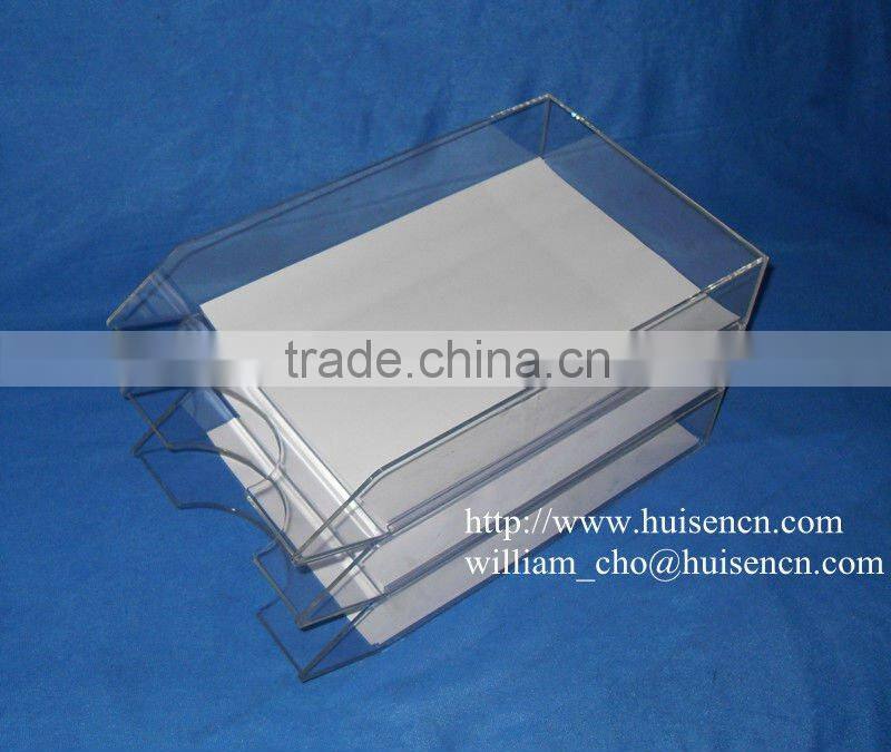 Clear acrylic file collator for office use