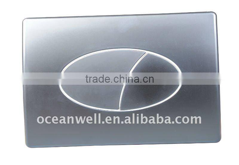 Pneumatic dual flush ABS chromed toilet push button for concealed in wall cistern