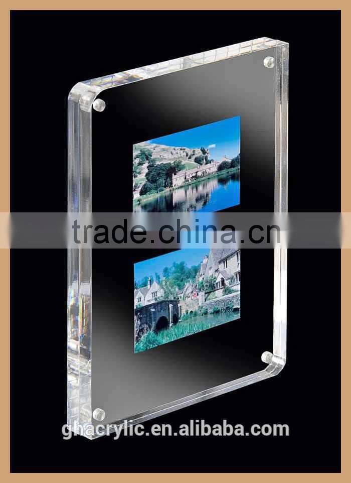 Customized rectangle magnetic acrylic photo frame for picture