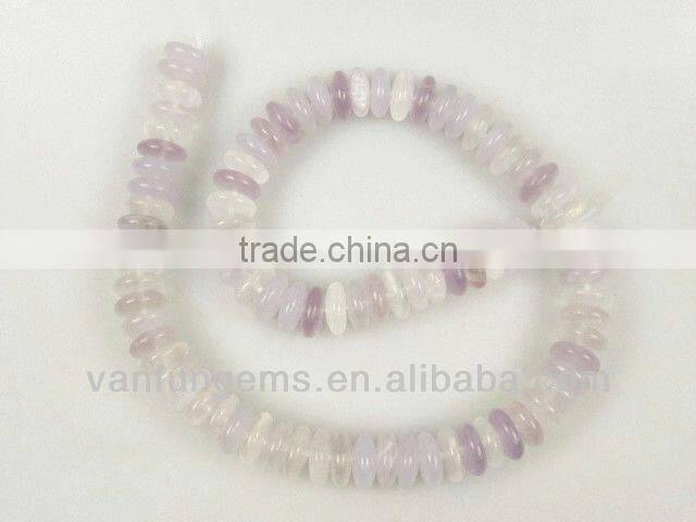 Gemstone fluorite rondelle beads for jewelry