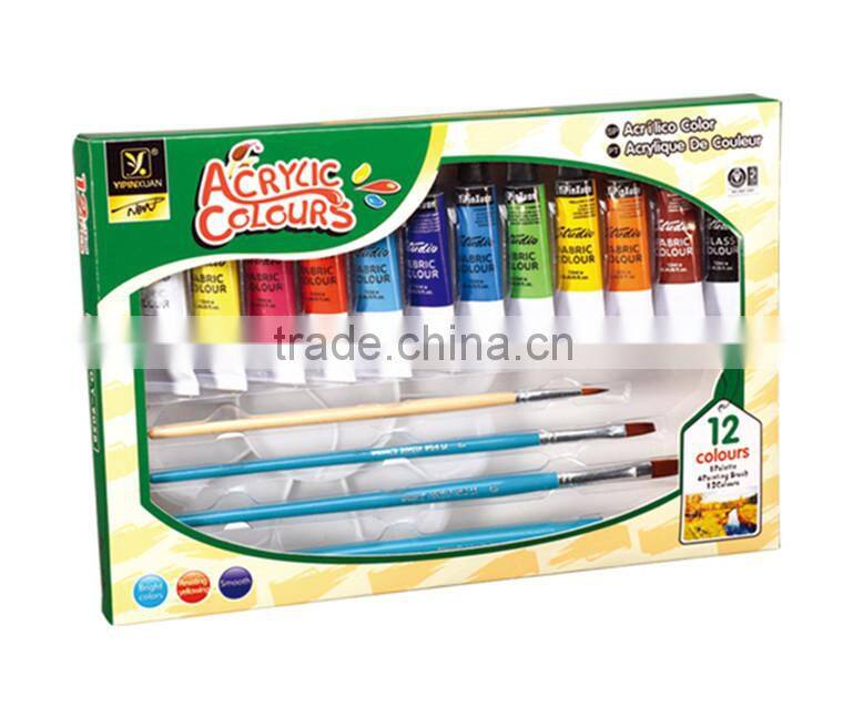 2015 High Quality Non-toxic Glass Color Paint For Student