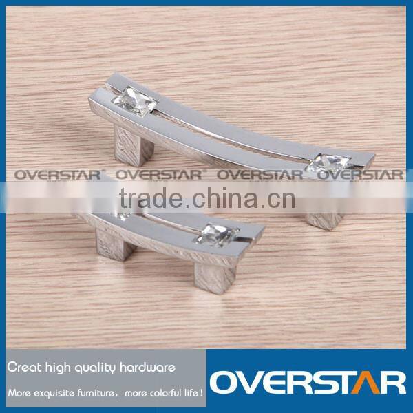 China Zinc Alloy Crystal Rhinestone Furniture Handle
