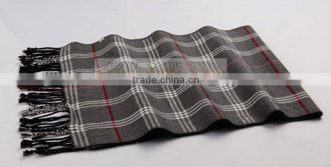 plaid man fashion cashmere scarf