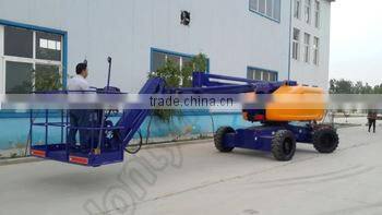 single person hydraulic boom lift telescopic lift for aerial work