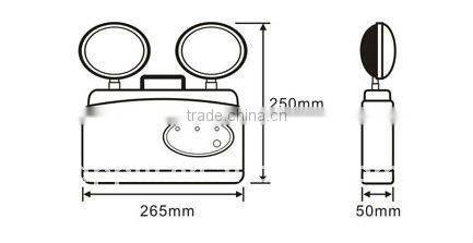 2016 Popular portable rechargeable Emergency Twinspot Light DP228