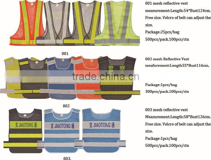 Low price EN ISO 20471Roadway safty clothing with reflective tape